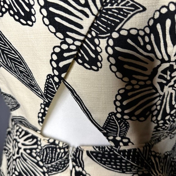 J Crew Polynesian Floral Fit and Flare Cotton Blend Dress Size 4 - Picture 5 of 8